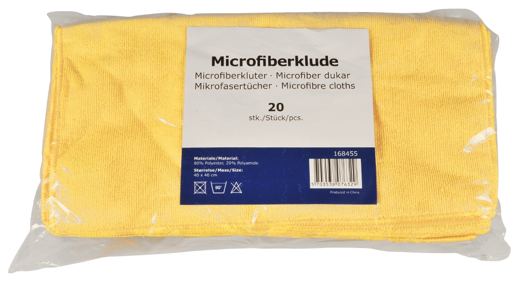20 Microfasertuch-Frottee ENA gelb 40 x 40 cm  