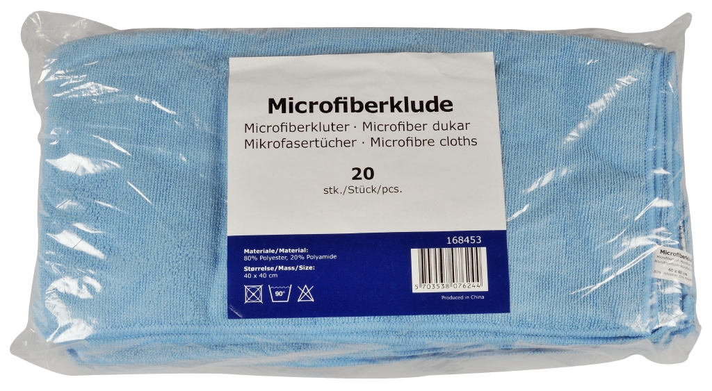 20 Microfasertuch-Frottee ENA blau 40 x 40 cm  